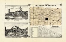 Outline Map, Champaign County 1874